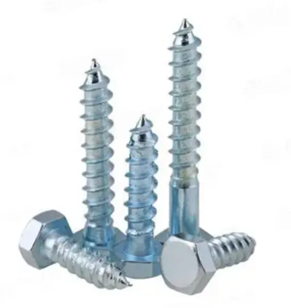 DIN571 Hexagon Head Wood Screw Zinc Plated Carbon Steel