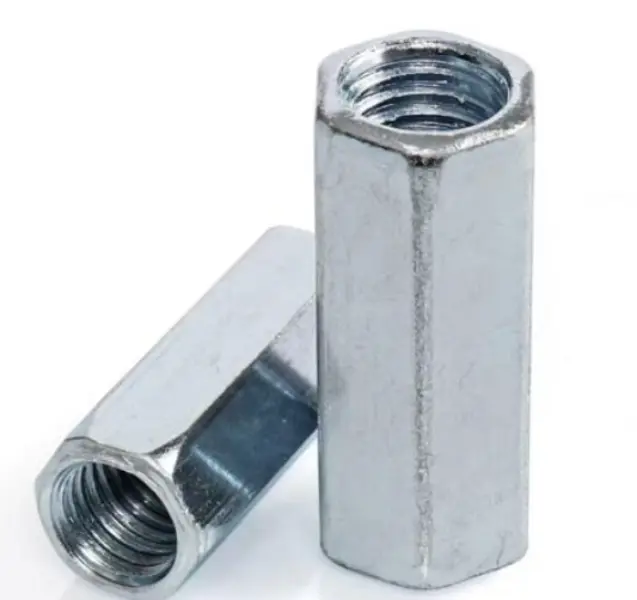 DIN6334 Hex Coupling Nut Zinc Plated Carbon Steel