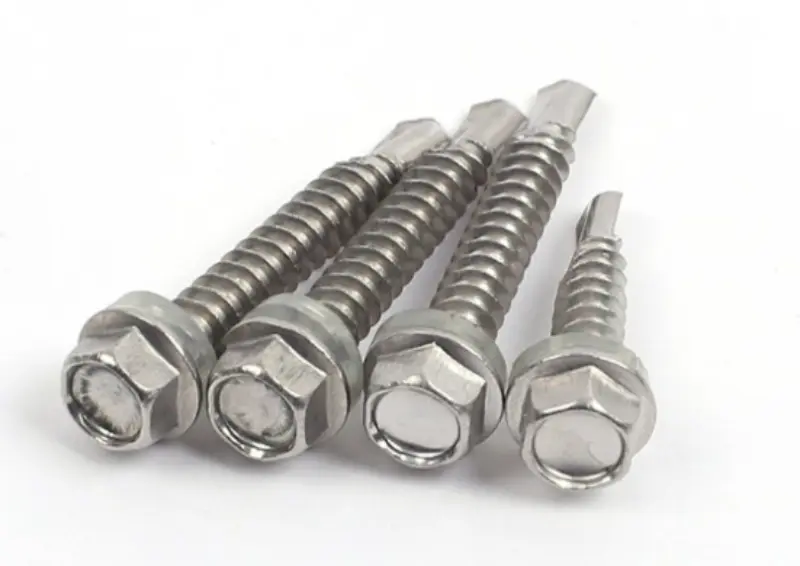 Yellow Zinc Hex Flange Head Self Drilling Screw