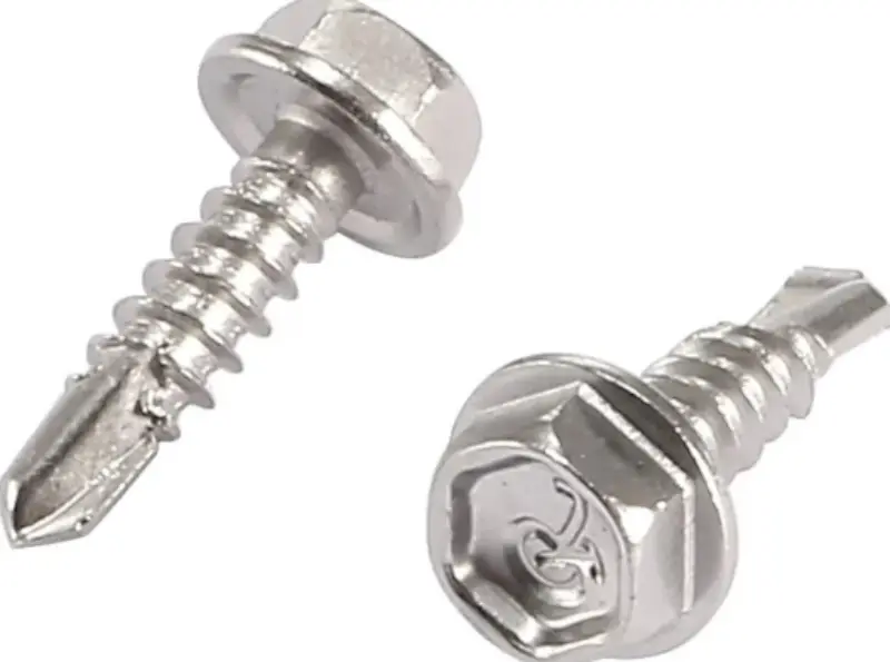 Yellow Zinc Hex Flange Head Self Drilling Screw