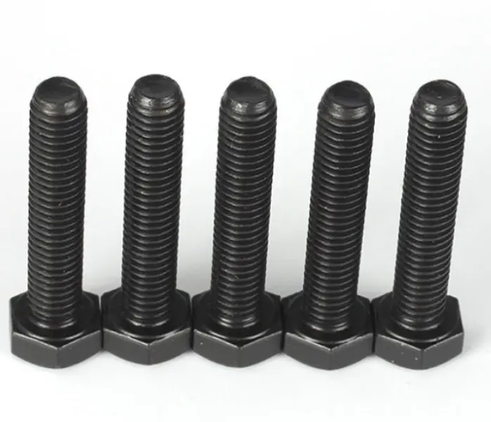 Black oxide DIN933 carbon steel hex bolts full thread