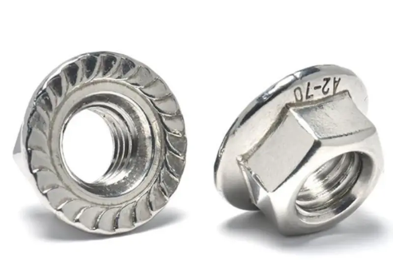 DIN6923 Serrated Flange Nut Zinc Plated Carbon Steel