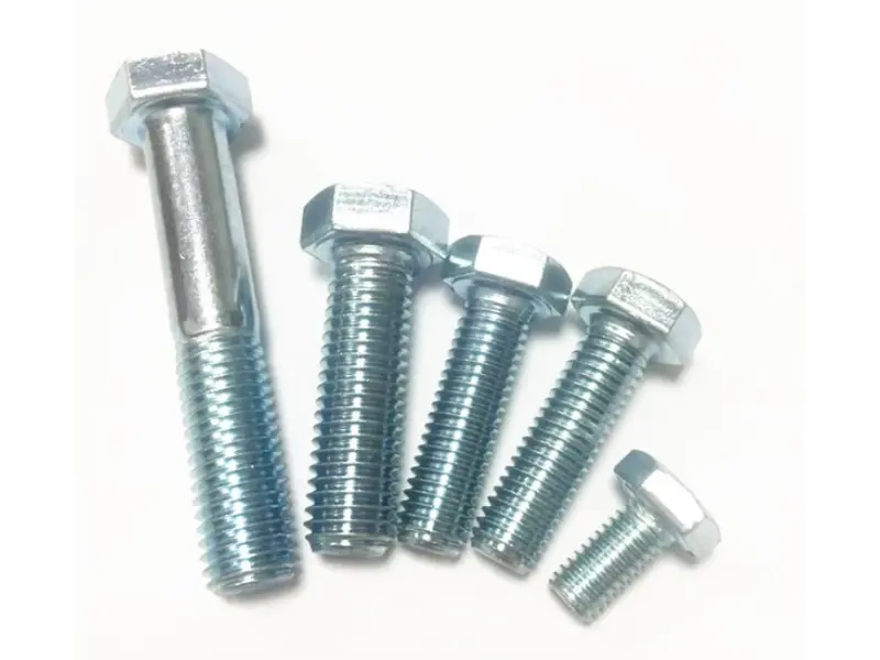 ASME B18.2.1 SAE Grade 5 Hex Head Bolt Carbon Steel Zinc Plated